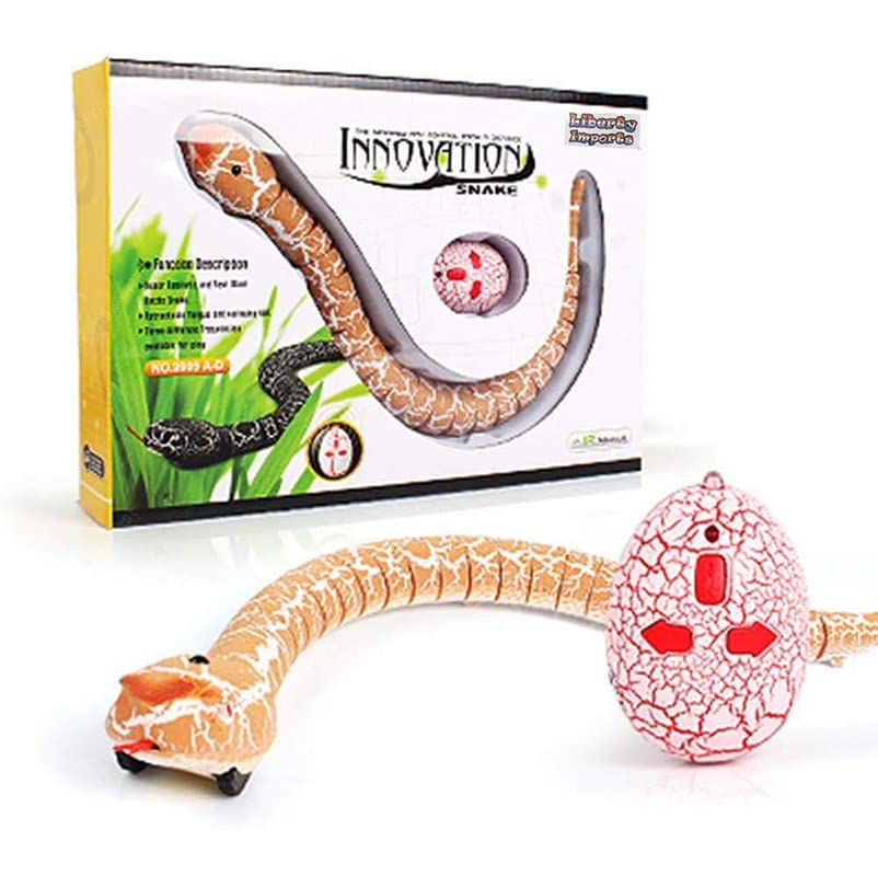 Realistic Remote Control Snake Toy Rechargeable, Egg-Shaped Infrared Controller