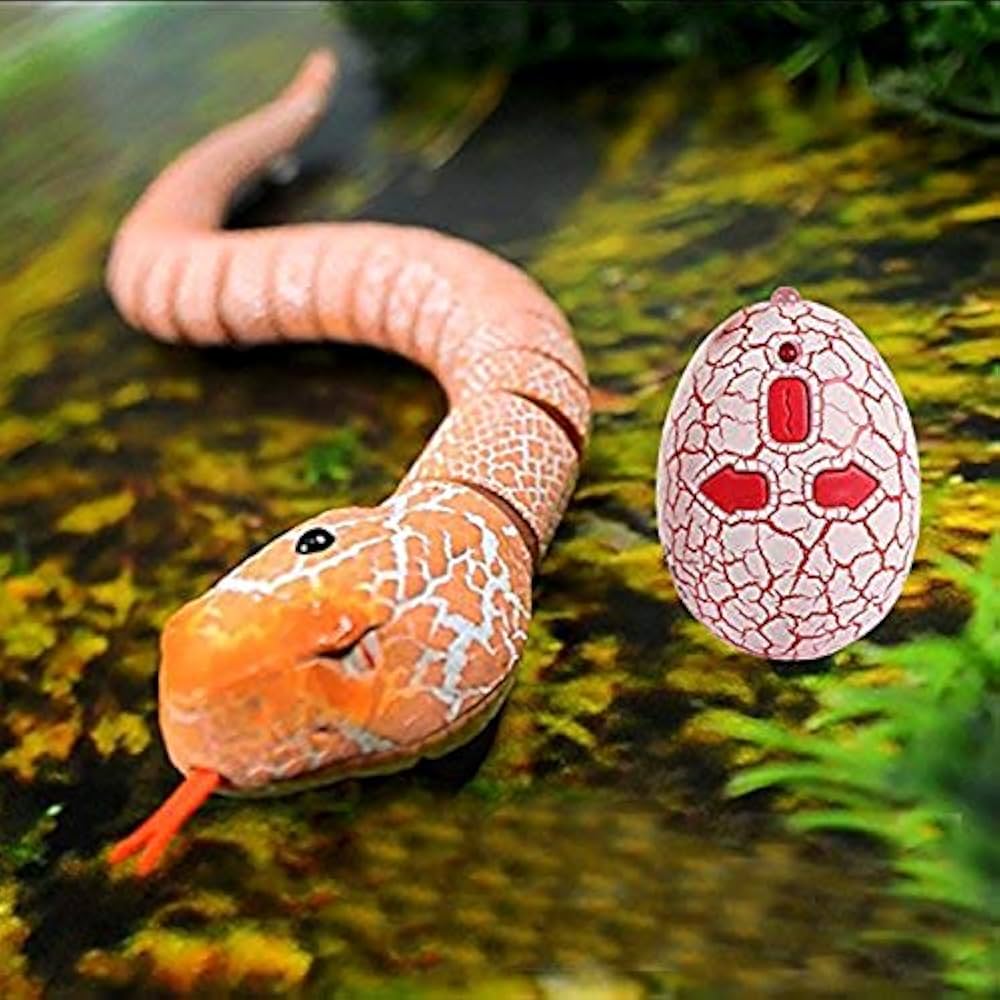 Realistic Remote Control Snake Toy Rechargeable, Egg-Shaped Infrared Controller