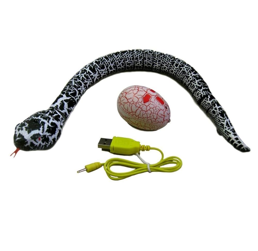 Realistic Remote Control Snake Toy Rechargeable, Egg-Shaped Infrared Controller