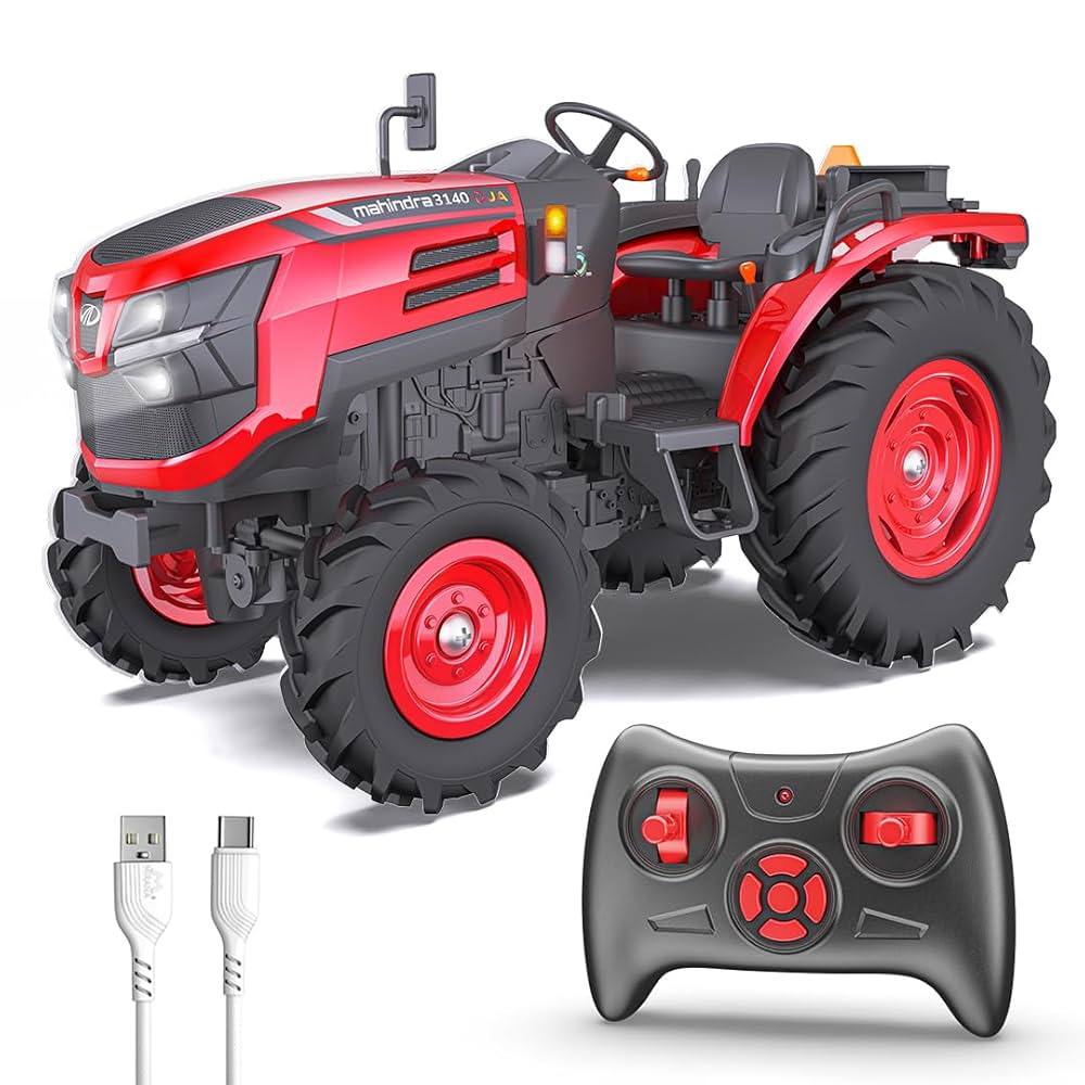 Mahindra OJA RC Tractor Toy for Kids | Remote Controlled ATV Truck | Type-C USB Rechargeable | in-Built Bluetooth Speakers | Orignally Licensed Model Vehicle